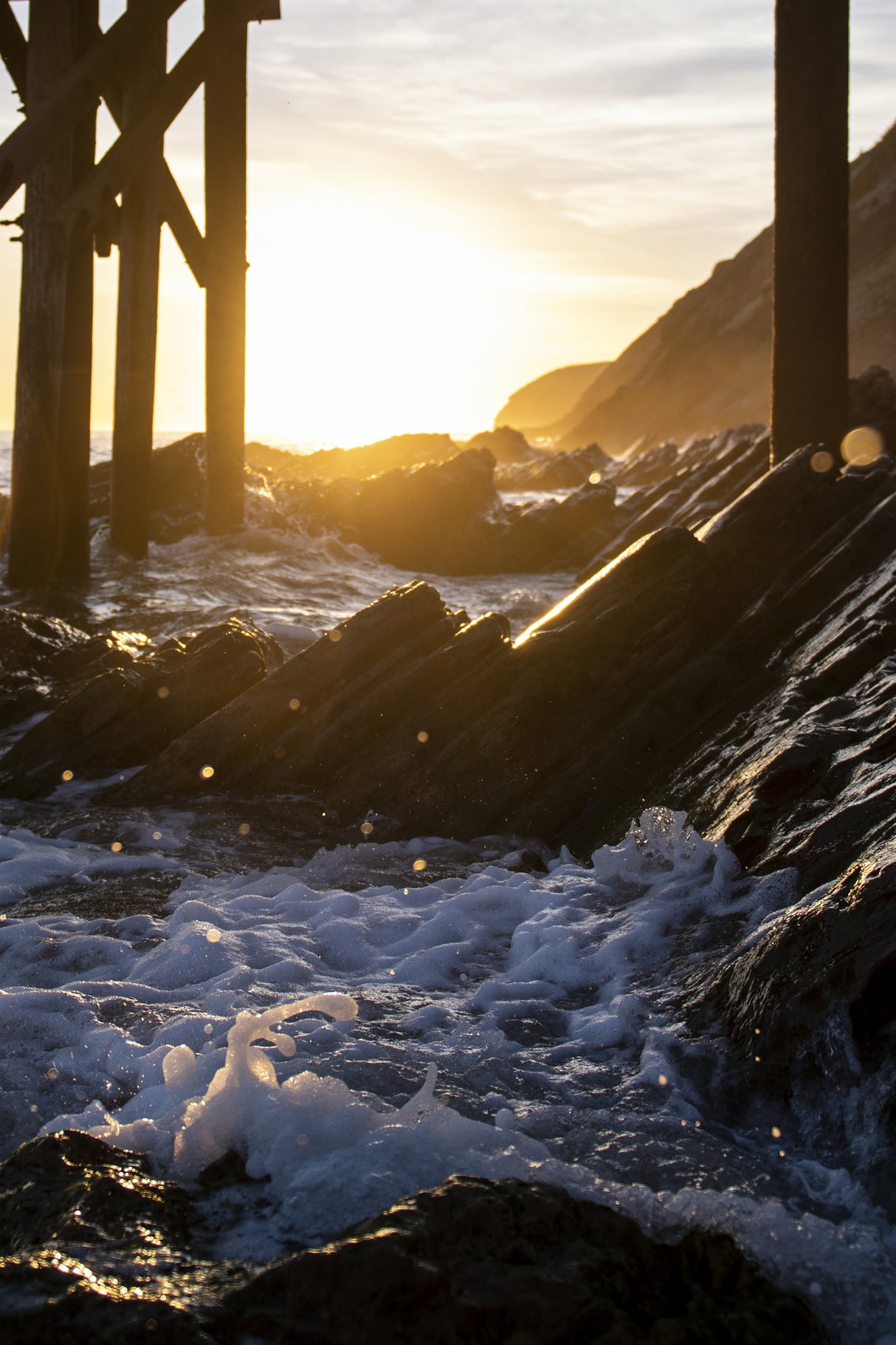 Coast at Sunset Poster och Canvastavla