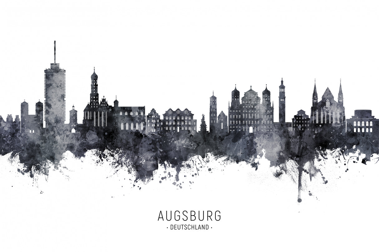 Augsburg Germany Skyline Poster och Canvastavla