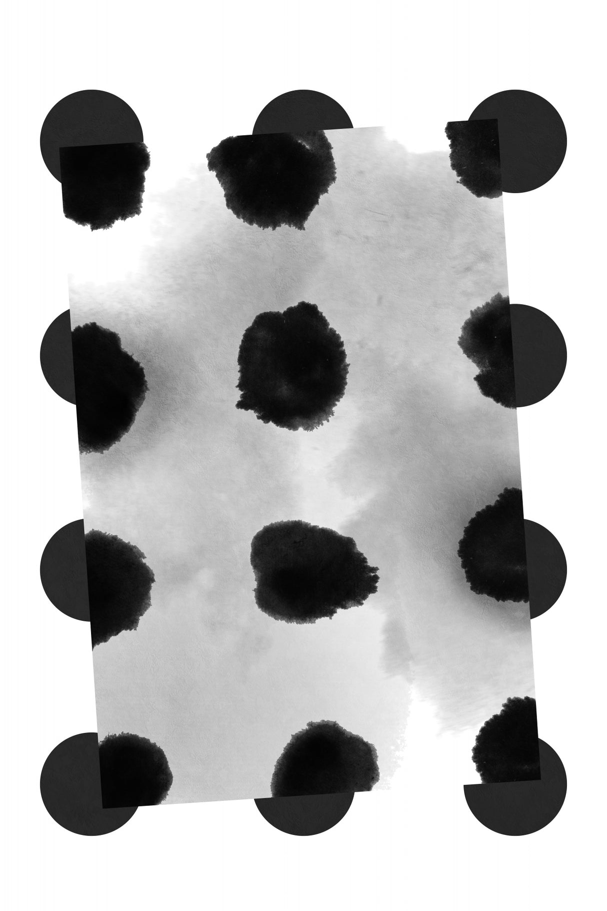 Abstract Painting Polka Dots Pattern Ii Poster och Canvastavla
