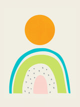 Minimal Mountain and Sun Poster och Canvastavla