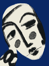 Resting Portrait In Blue Poster och Canvastavla