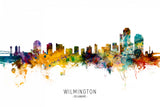 Wilmington Delaware Skyline Poster och Canvastavla