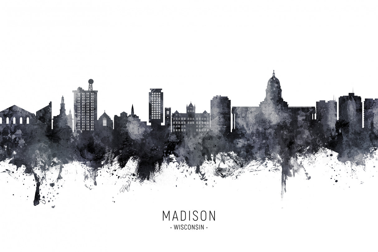Madison Wisconsin Skyline Poster och Canvastavla