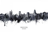 Madison Wisconsin Skyline Poster och Canvastavla