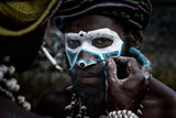 Painting for the sing-sing-III- Mt. Hagen-Papua New Guinea Poster och Canvastavla
