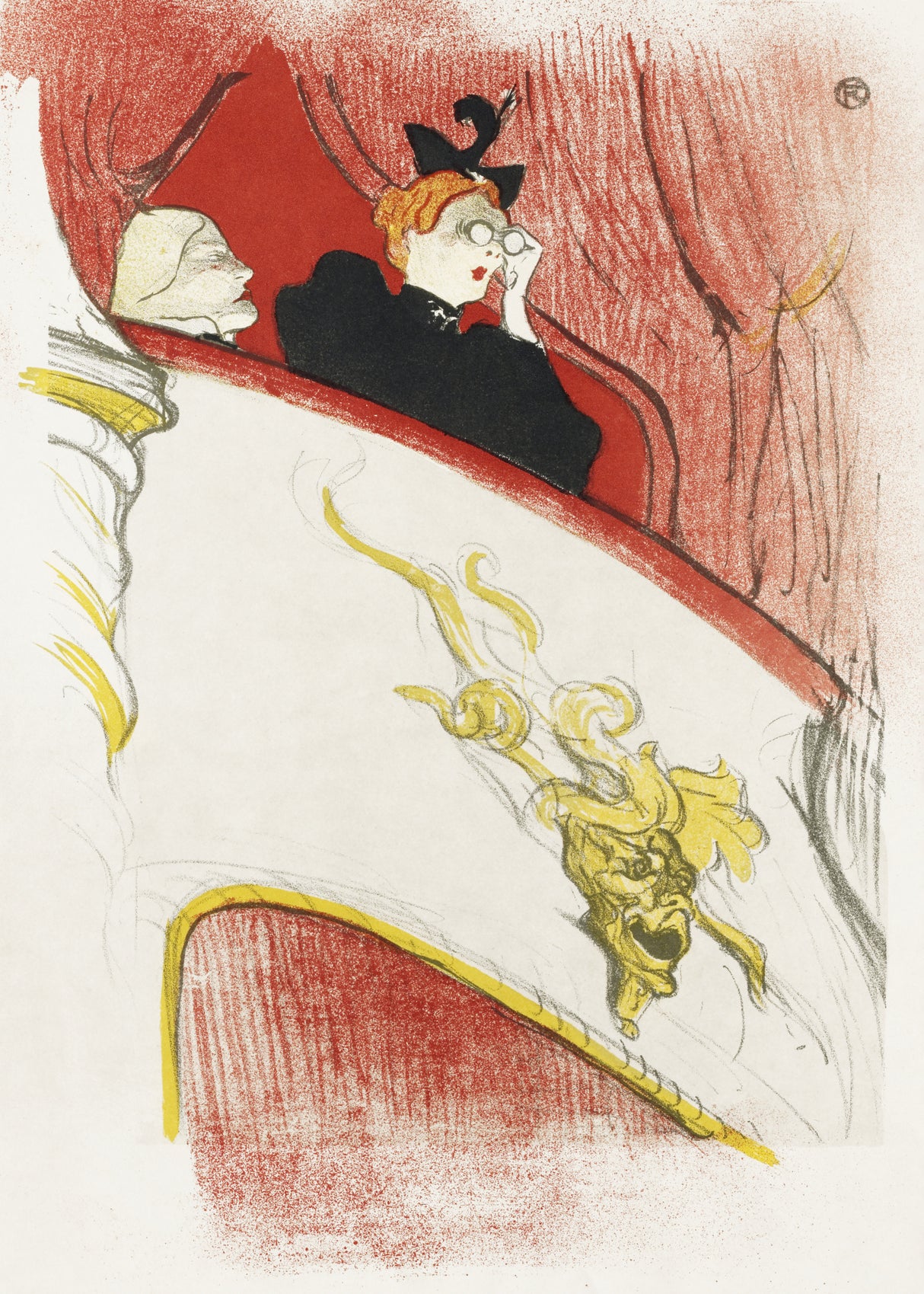 Balcony With a Gilded Grotesque Mask (1894) Poster och Canvastavla