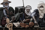 Peul men leaving the gerewol festival - Niger Poster och Canvastavla