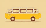 Yellow Van Poster och Canvastavla