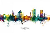 Khartoum Sudan Skyline Poster och Canvastavla