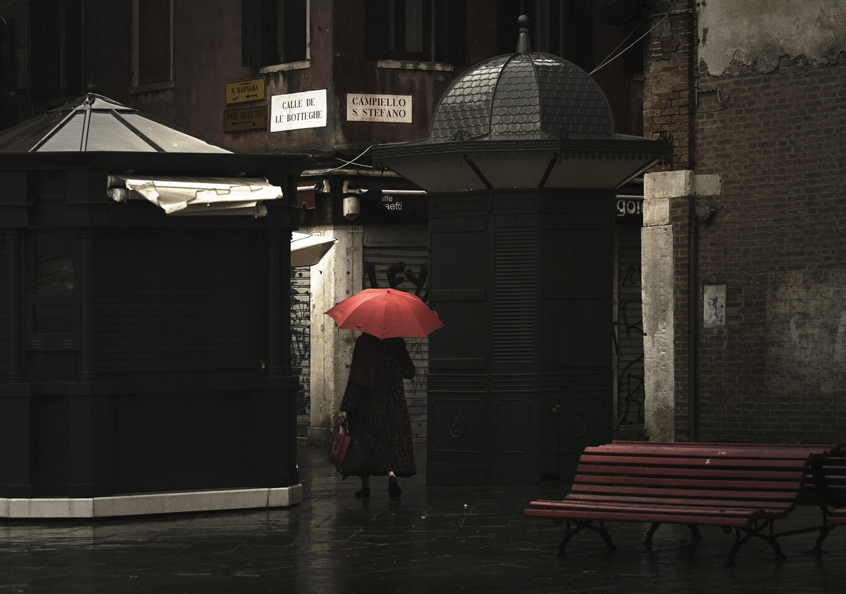 Rainy evening in Venice Poster och Canvastavla