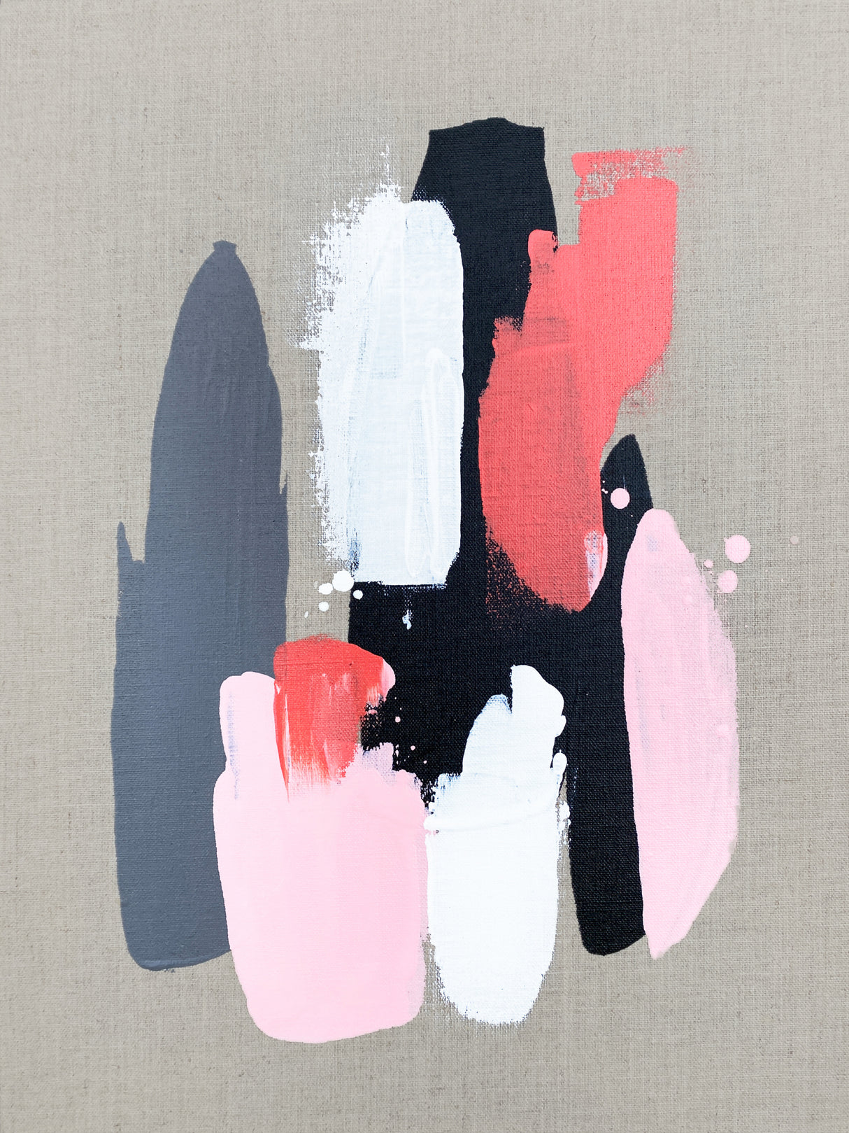 Pink Black and Grey 3 Poster och Canvastavla