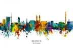Bremen Germany Skyline Poster och Canvastavla