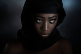 The black scarf.  (The trilogy of scarves: red, turquoise and black). Poster och Canvastavla