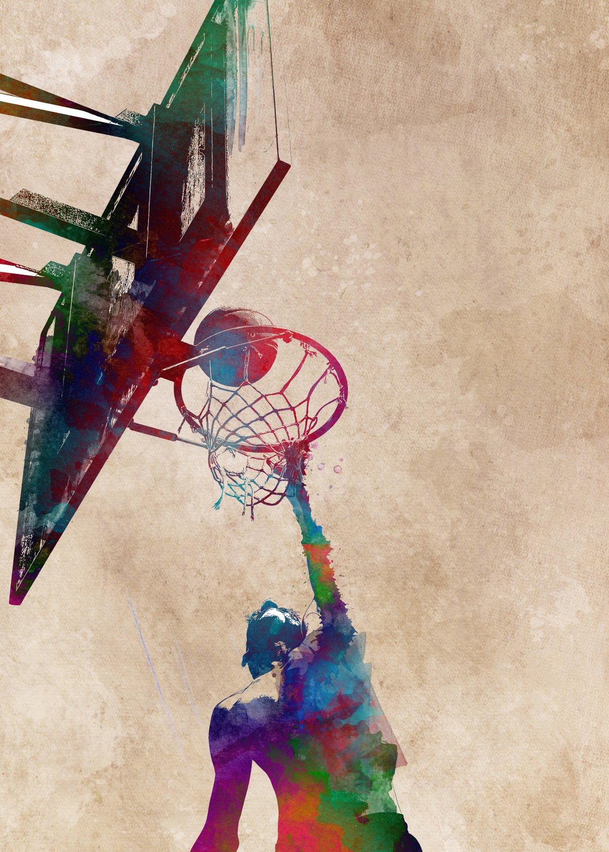 Basketball Sport Art 15 Poster och Canvastavla