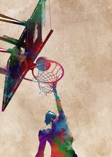 Basketball Sport Art 15 Poster och Canvastavla