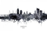 Cardiff Wales Skyline Poster och Canvastavla