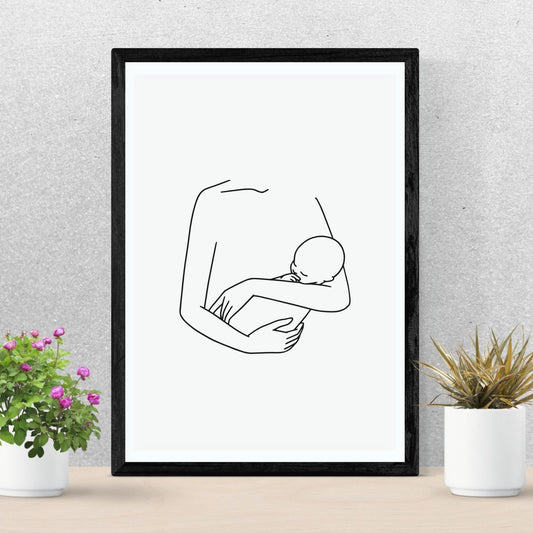 Line Art Grey  poster