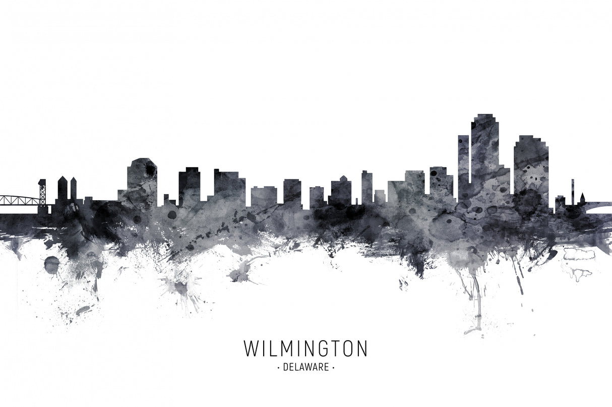 Wilmington Delaware Skyline Poster och Canvastavla