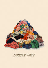 Laundry Time Pile Pictufy Poster och Canvastavla