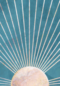 Blue Gold Sun Poster och Canvastavla