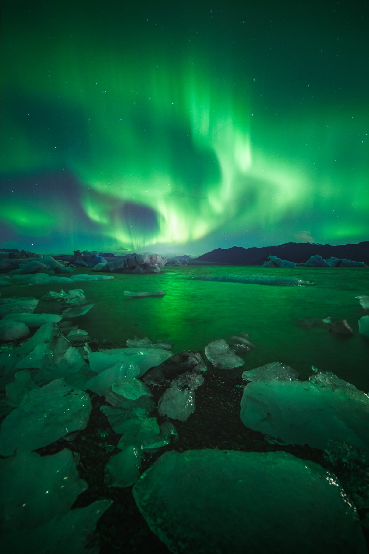 Ice Lights Poster och Canvastavla