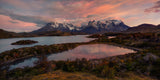 An explosion at sunrise in Patagonia. Poster och Canvastavla