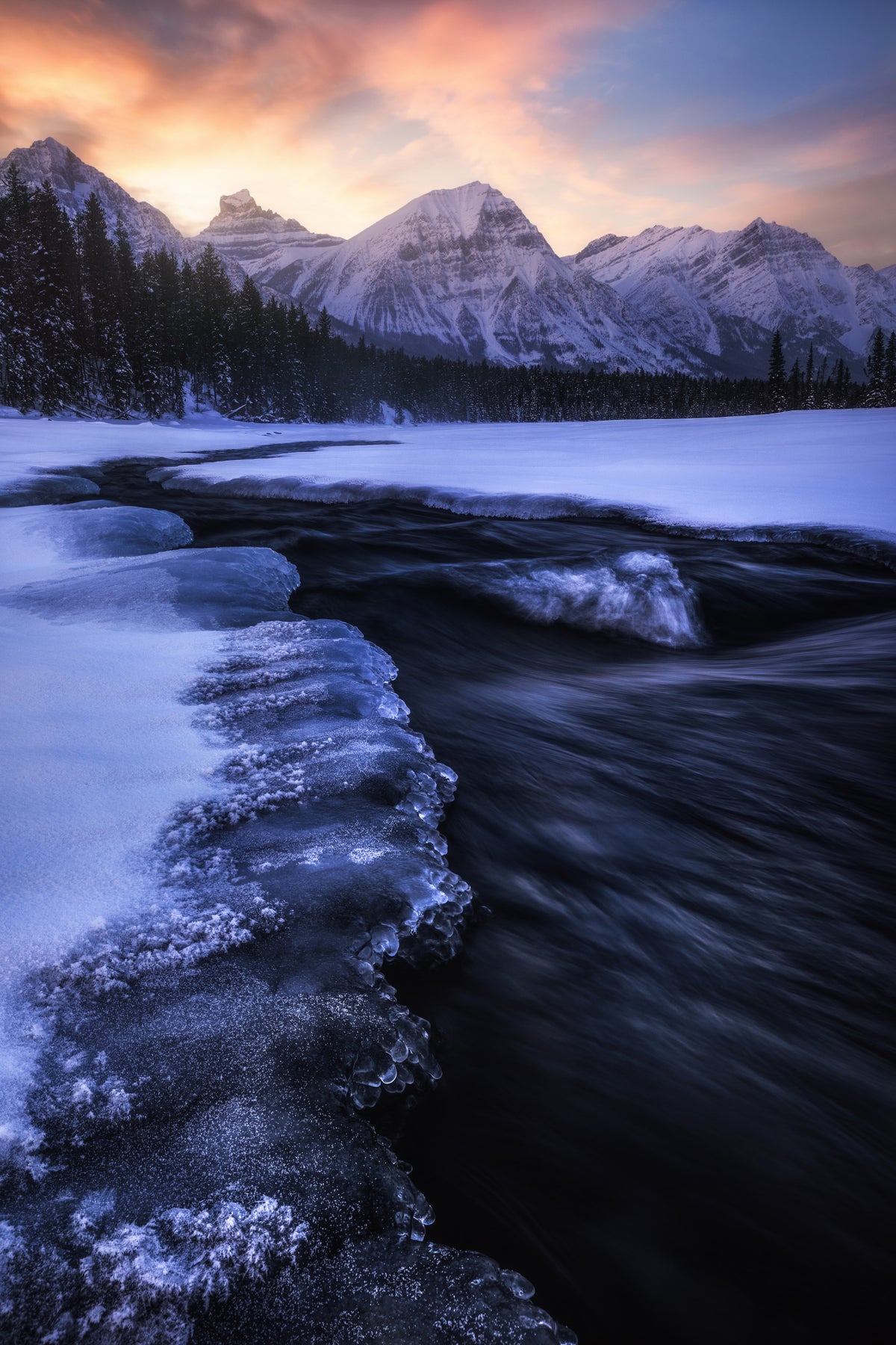 Jasper Winter Sunset Poster och Canvastavla