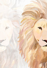 Lion Half face 1 Poster och Canvastavla