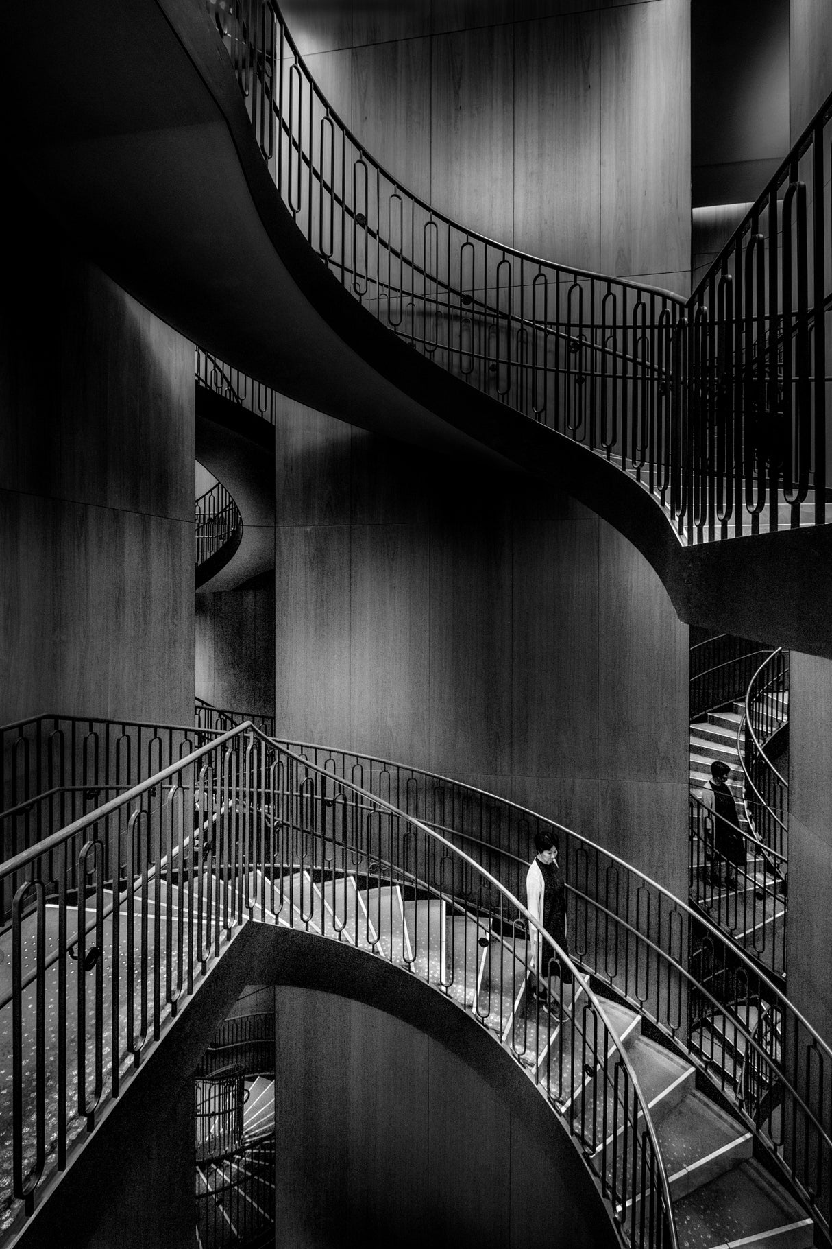 Space with spiral staircases Poster och Canvastavla