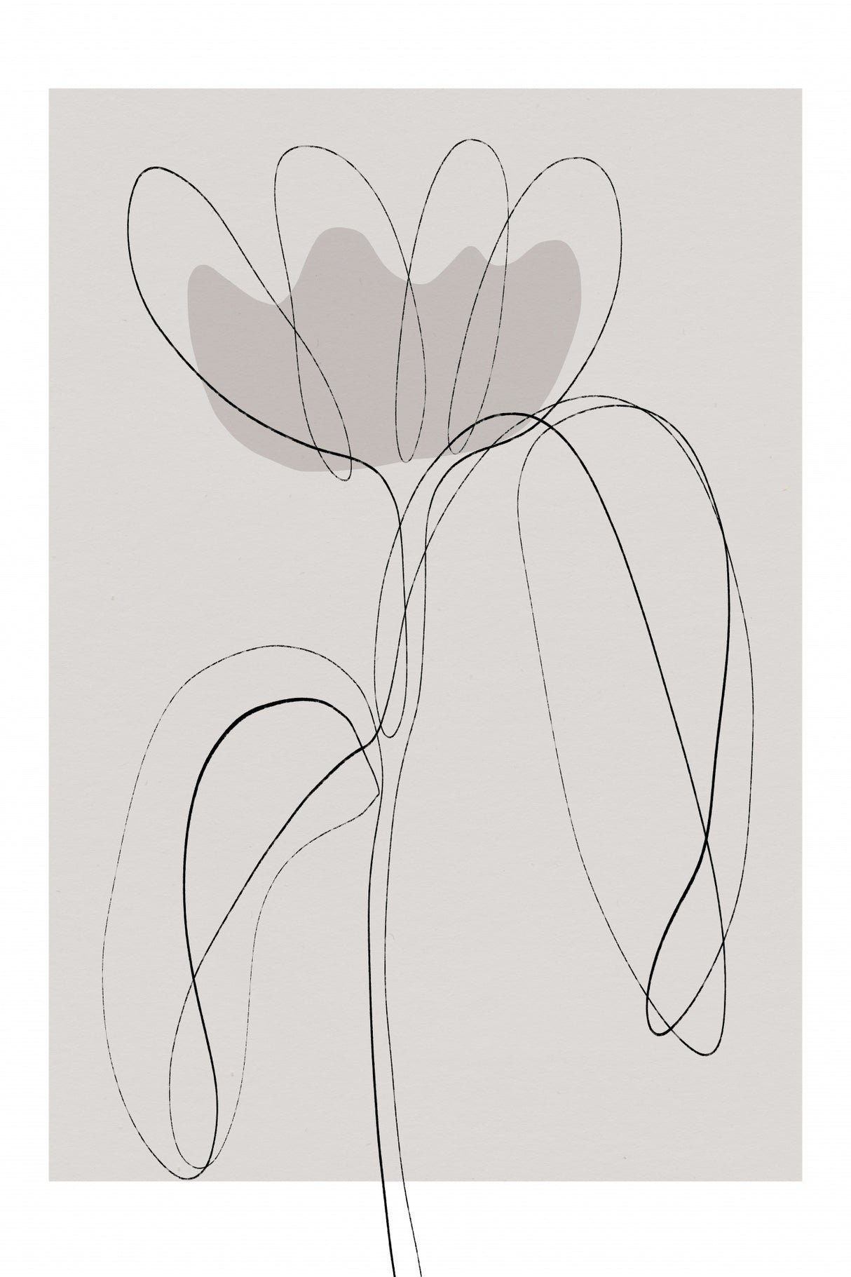 Oneline Tulip Poster och Canvastavla