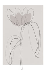 Oneline Tulip Poster och Canvastavla