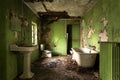 Green Bathroom Poster och Canvastavla
