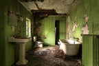 Green Bathroom Poster och Canvastavla