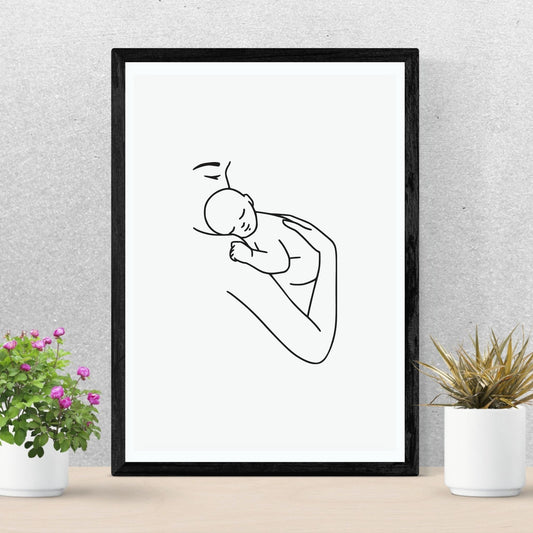 Line Art Grey  poster