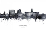 Cheyenne Wyoming Skyline Poster och Canvastavla