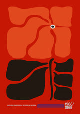 English Gardens Red/Orange Poster och Canvastavla