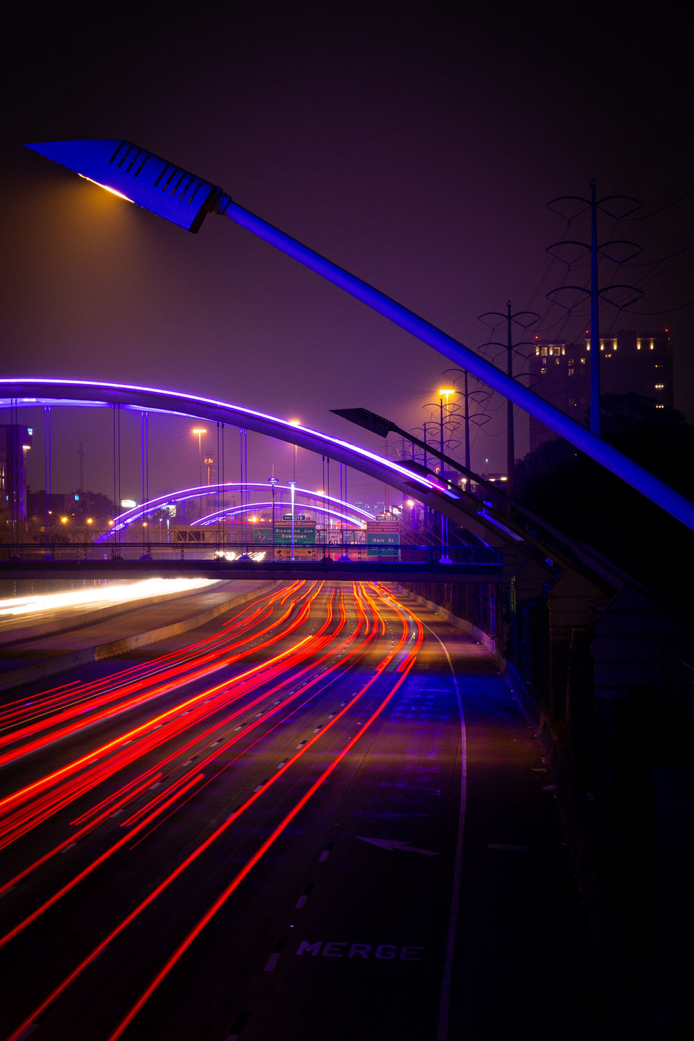 Urban Light Flow Poster och Canvastavla