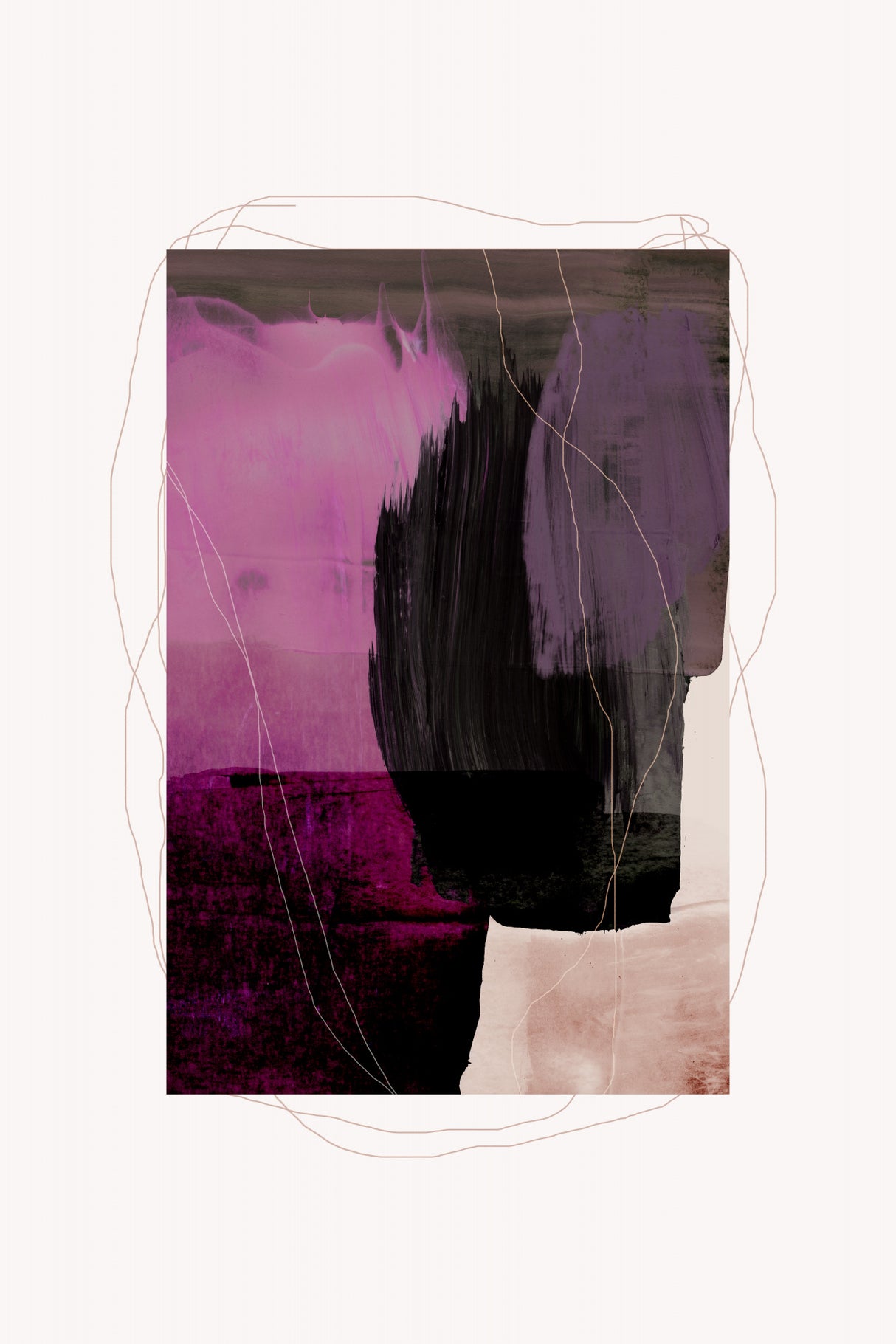 Abstract Brush Strokes 77 Poster och Canvastavla