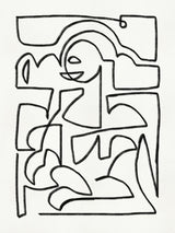 Abstract Chalk Line Art Poster och Canvastavla