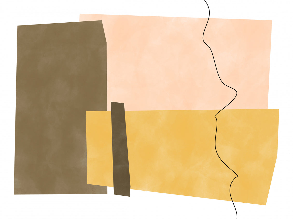 3x4 Aspectratioabstractyellow19 Poster och Canvastavla