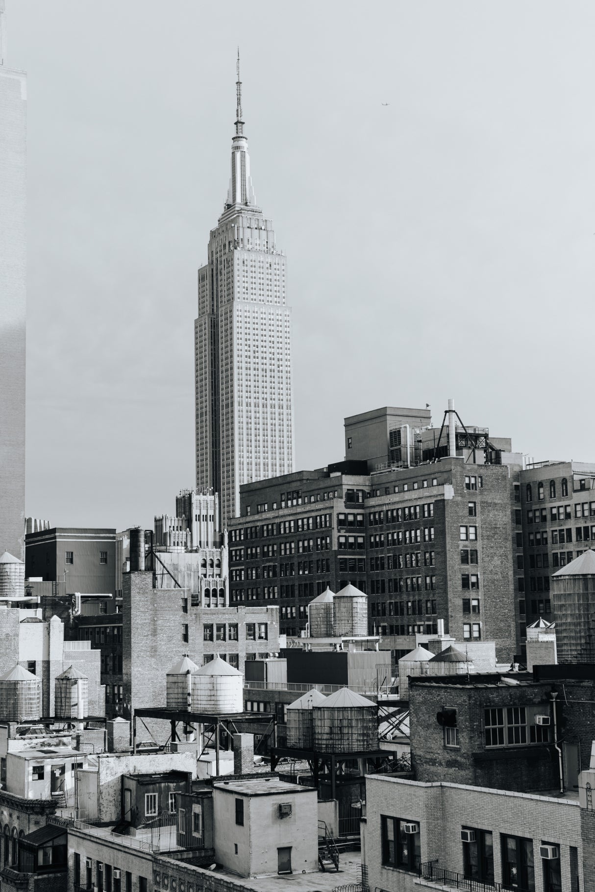 Empire State of Mind Black and White Poster och Canvastavla