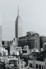 Empire State of Mind Black and White Poster och Canvastavla