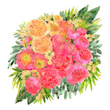 Rekha colorful watercolor bouquet Poster och Canvastavla