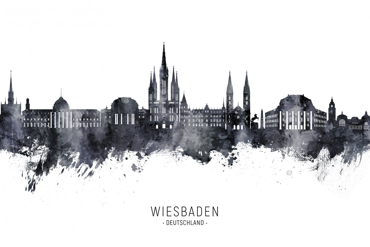 Wiesbaden Germany Skyline Poster och Canvastavla