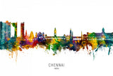 Chennai Skyline India Poster och Canvastavla