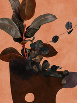 Leaves More 6 Red Poster och Canvastavla