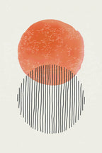 Orange Watercolor Shapes Series #3 Poster och Canvastavla