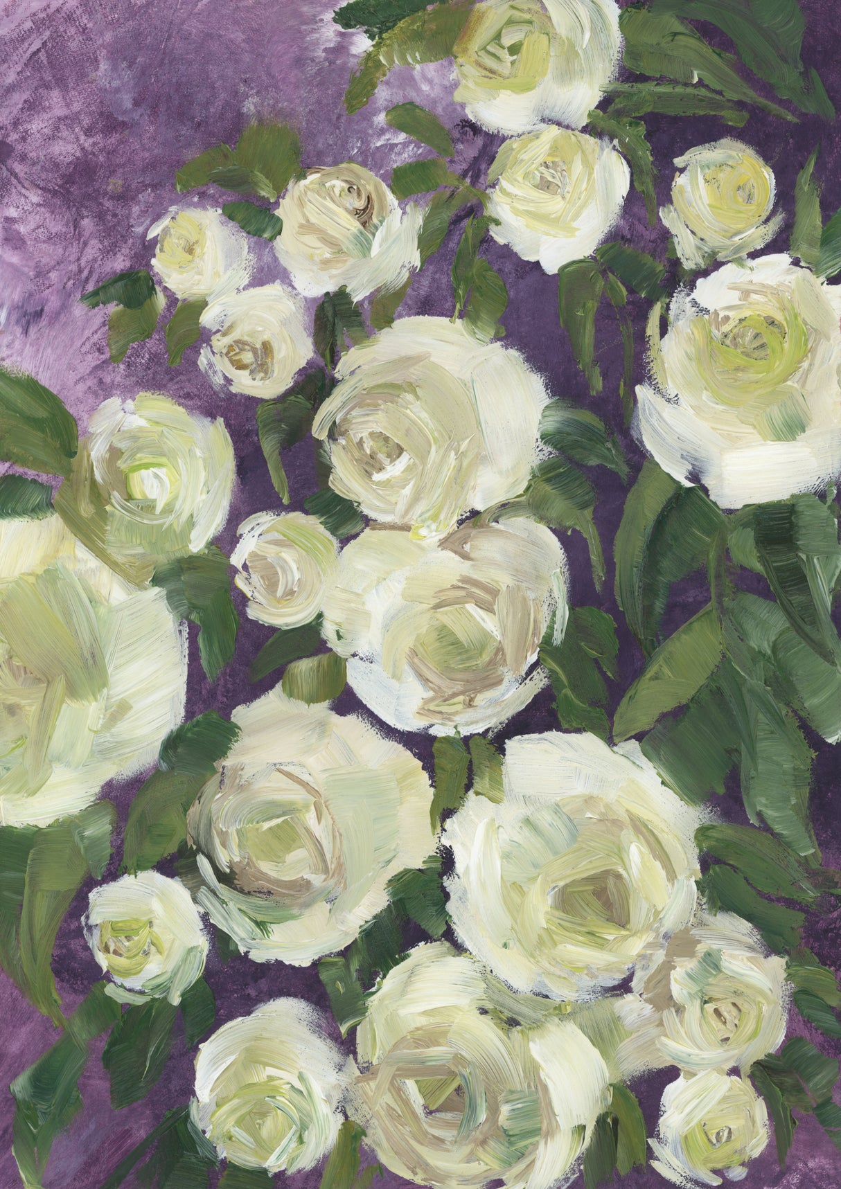 Noray painterly roses Poster och Canvastavla