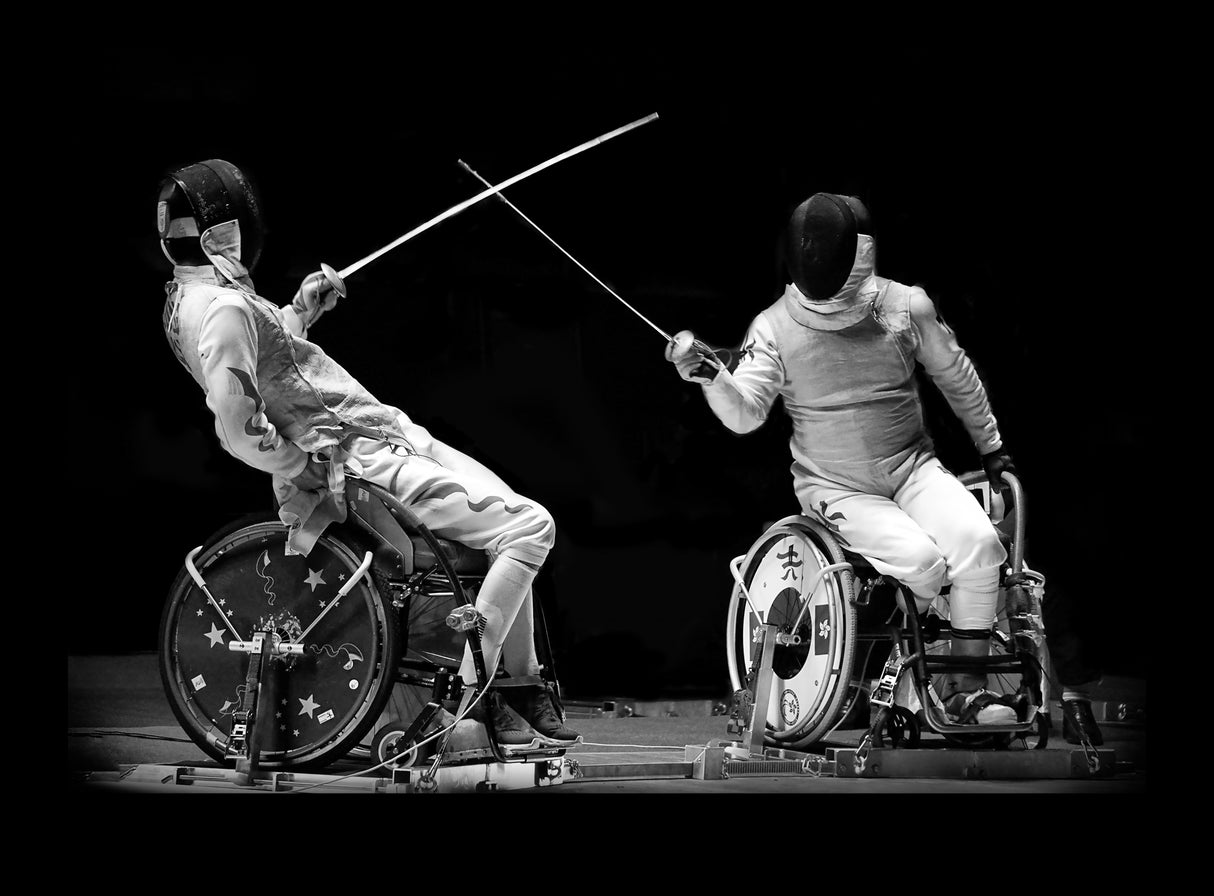 Wheelchair Fencing Poster och Canvastavla