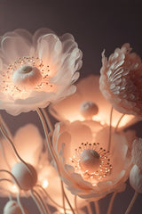 Glowing Flowers Poster och Canvastavla